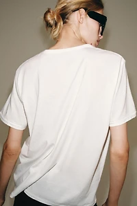 TEXT PRINT OVERSIZED T-SHIRT