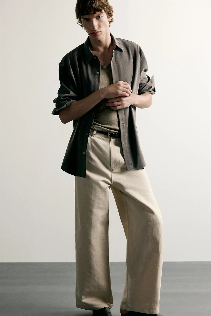 Cotton-Linen Relaxed-Fit Pants