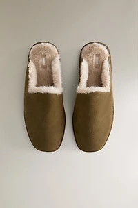 COZY LEATHER SLIPPERS