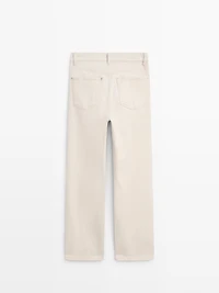 Mid-rise straight-leg jeans