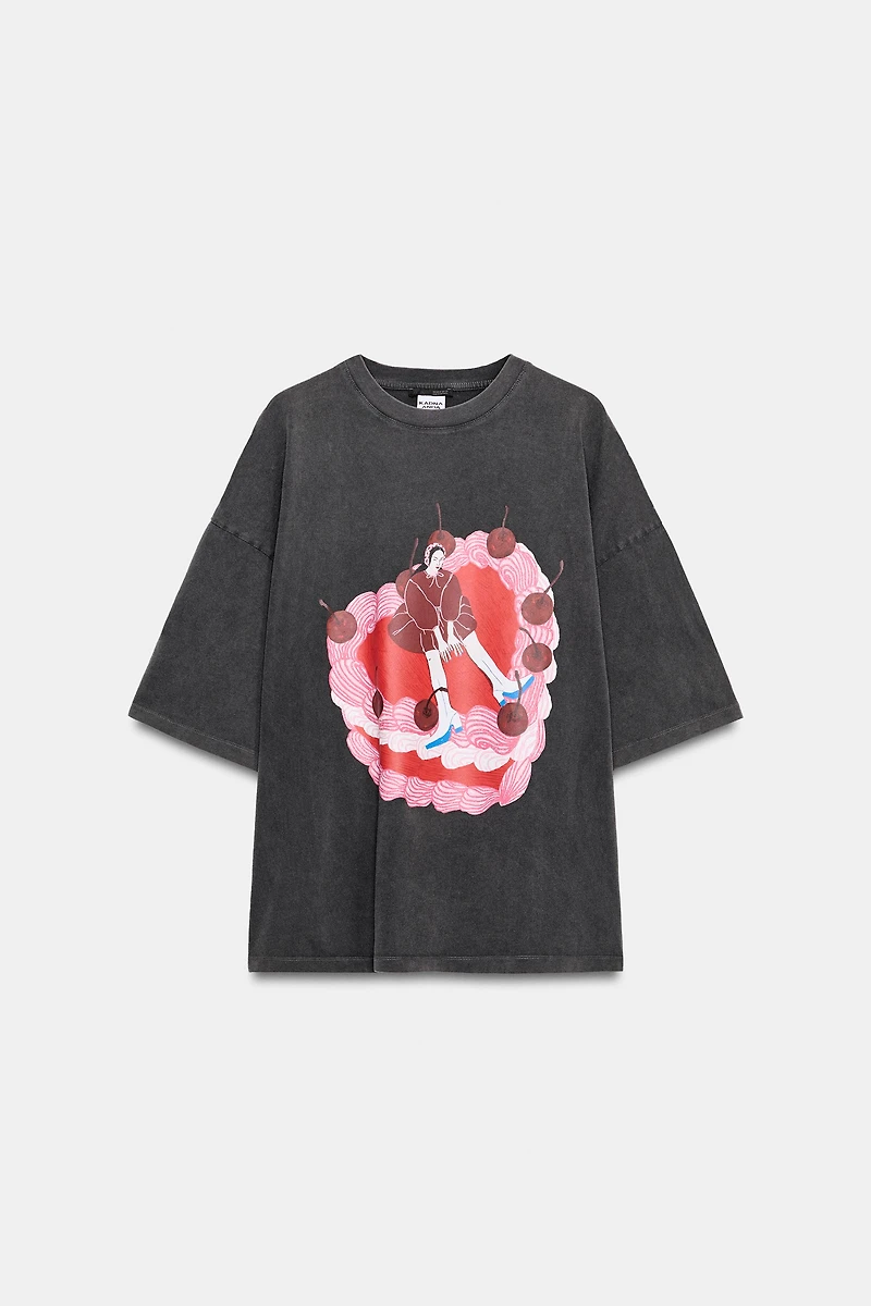 KADNA ANDA WASHED EFFECT T-SHIRT