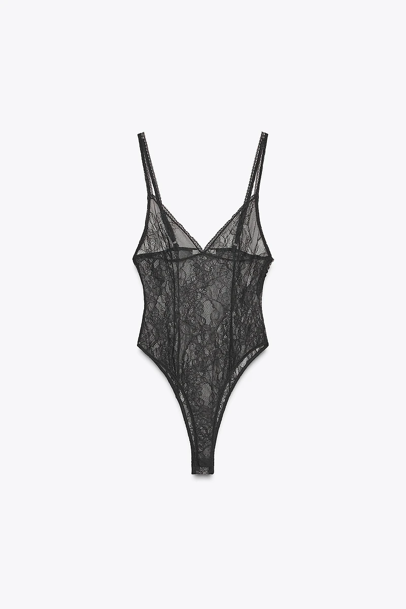 BUTTON LACE BODYSUIT