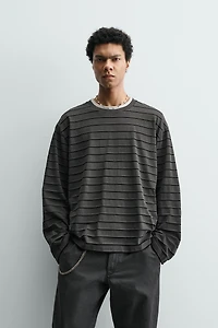 STRIPED JACQUARD T-SHIRT