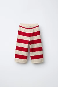 STRIPED KNIT PANTS