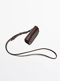 Nappa leather lipstick case