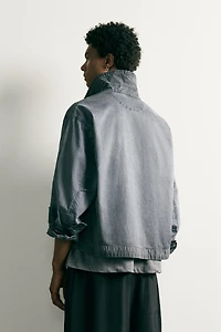 WASHED EFFECT CROPPED JACKET