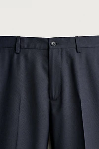 WOOL REGULAR FIT SUIT PANTS