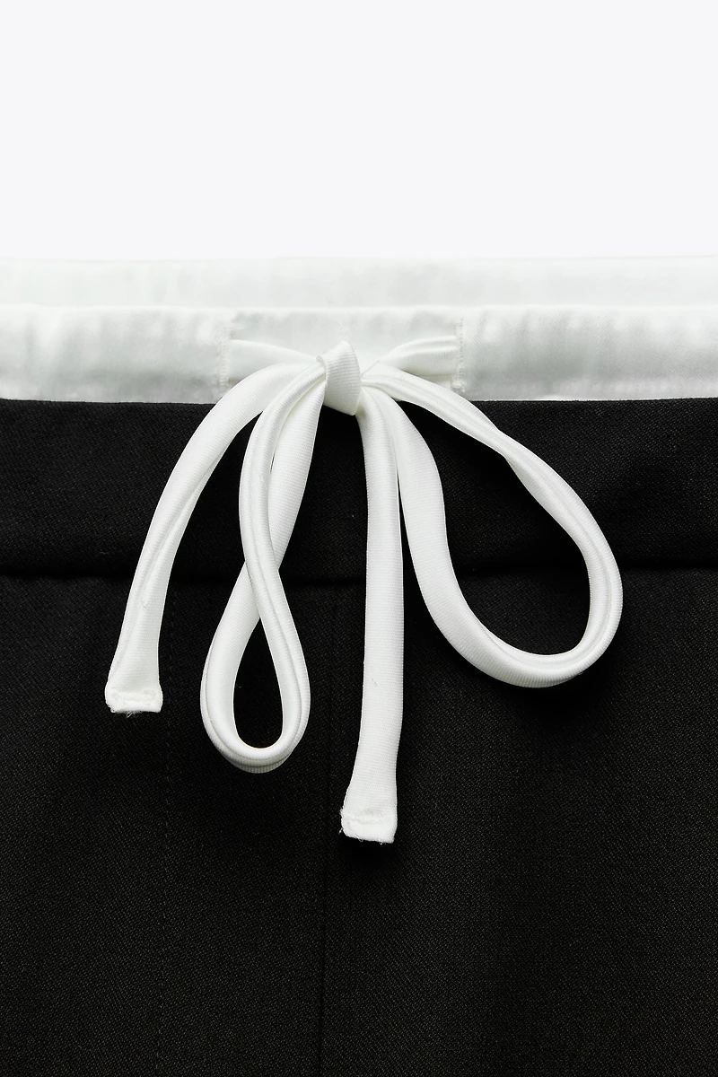 DOUBLE WAIST WIDE LEG PANTS
