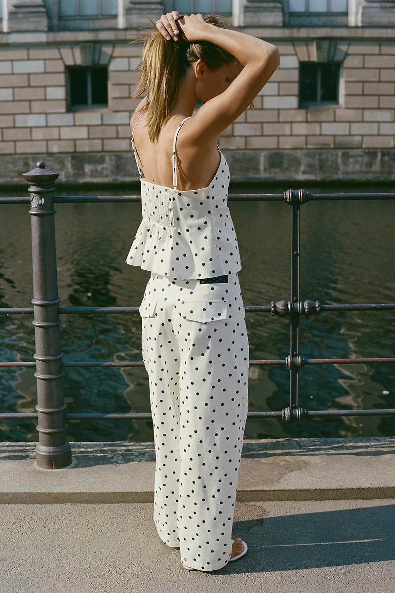 POLKA DOT BARREL PANTS