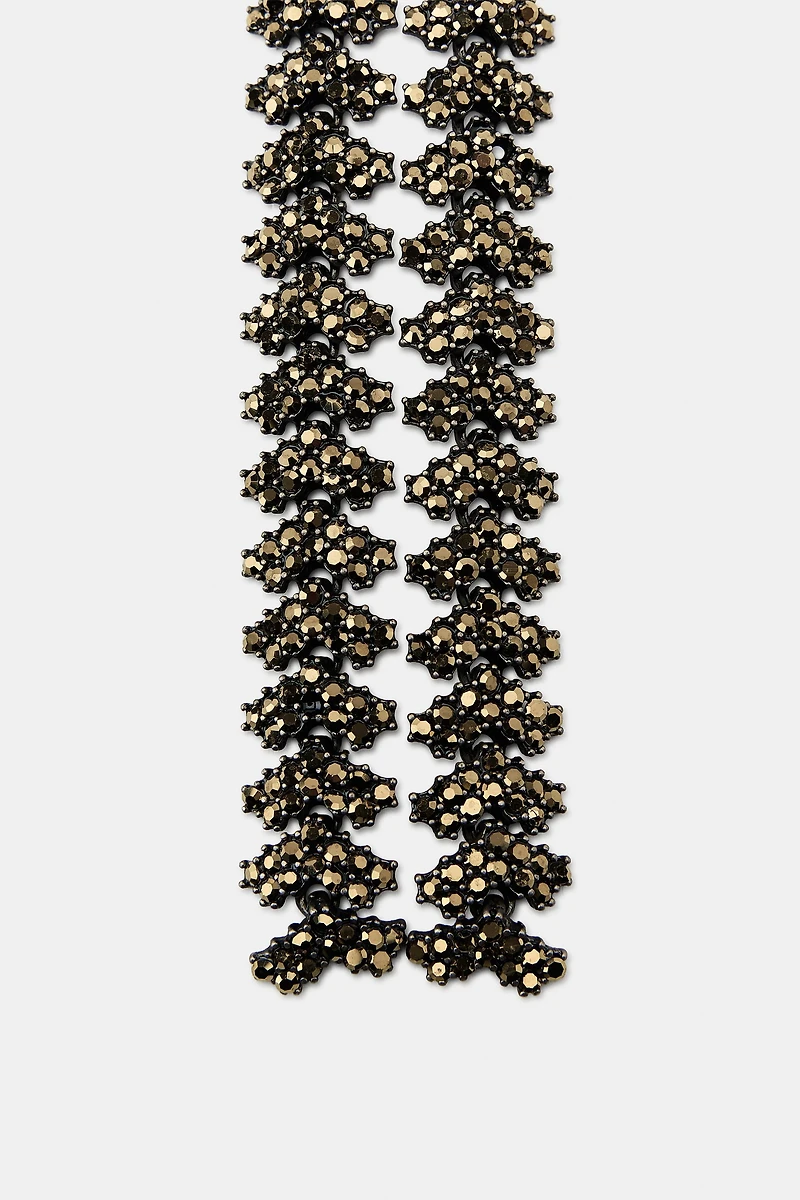 COLLIER CRAVATE MÉTALLIQUE BRILLANT