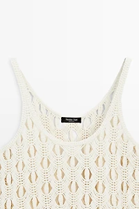 Strappy top with crochet detail