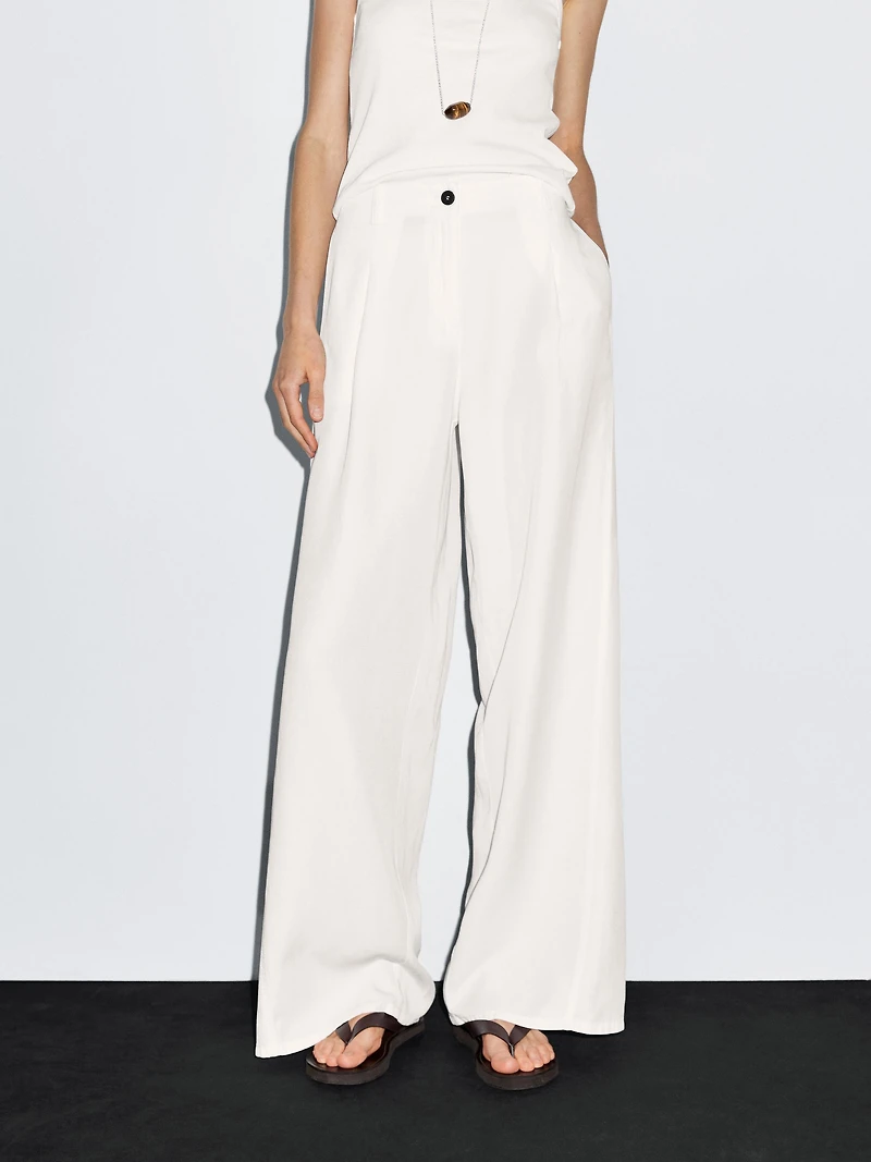 Pantalon barrel fluide couture