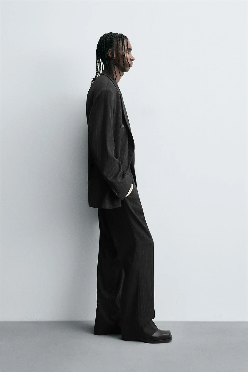 STRIPED SUIT PANTS