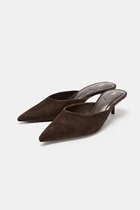 SUEDE MULES
