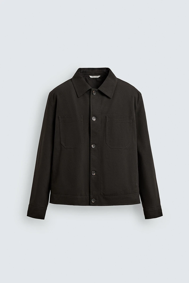 QUILTED POCKET OVERSHIRT