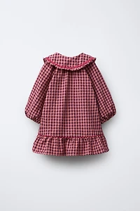 RUFFLE GINGHAM DRESS