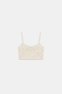POINTELLE FLORAL KNIT TOP