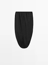 Striped midi skirt with gathered detail - STUDIO