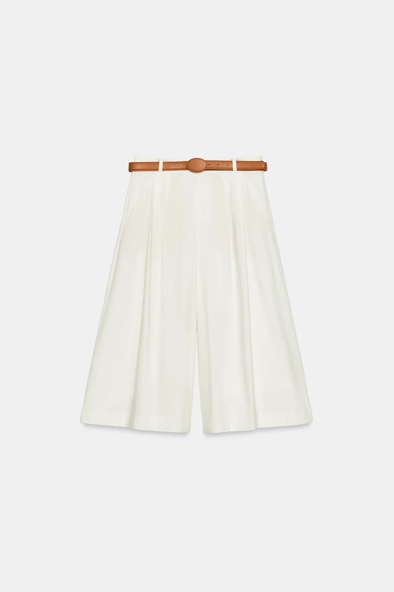 LONG BELTED SHORTS