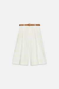 LONG BELTED SHORTS
