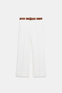 PANTALON AVEC REVERS ET CEINTURE