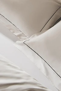 SATEEN PILLOWCASE WITH TRIM