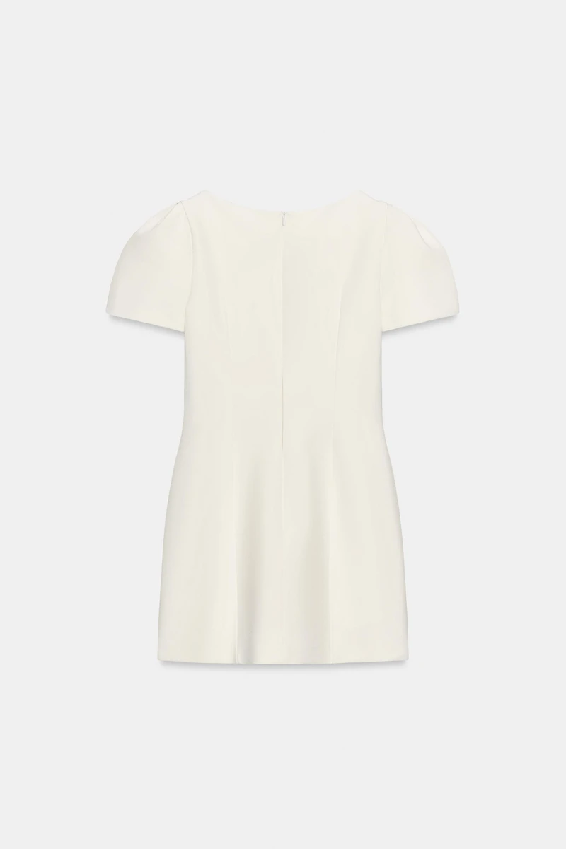 SHORT PLEATED POCKET DRESS