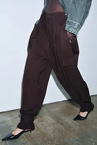 PLEATED CARGO PANTS ZW COLLECTION