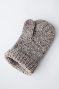 TASSEL KNIT MITTENS