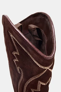 BOTTES COW-BOY EN CUIR BRODÉES