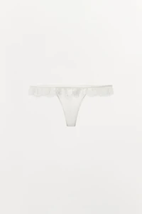 TANGA EN SOIE ET DENTELLE