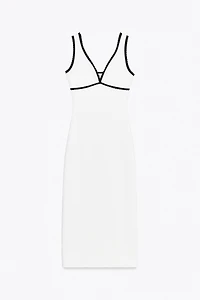 CONTRAST LONG DRESS