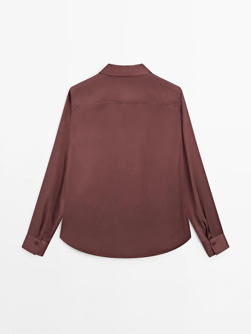 Flowing satin shirt