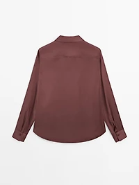 Flowing satin shirt