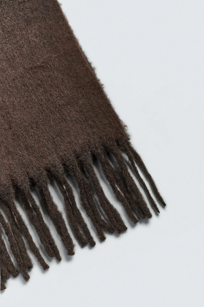 BRUSHED FRINGE SCARF