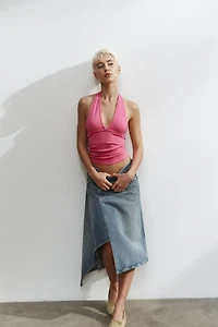 ASYMMETRIC TRF DENIM SKIRT