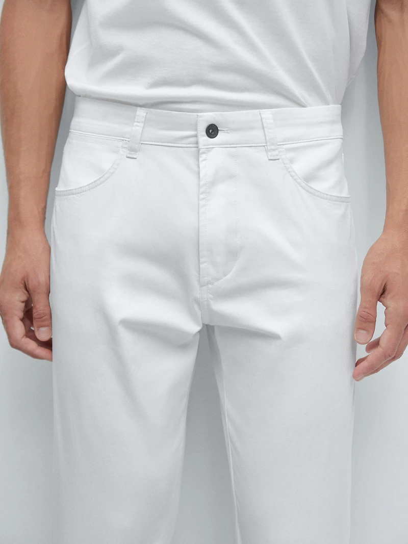 Faux jean slim texture légère