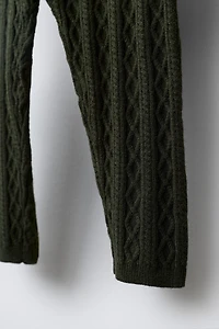 CABLE KNIT LEGGINGS