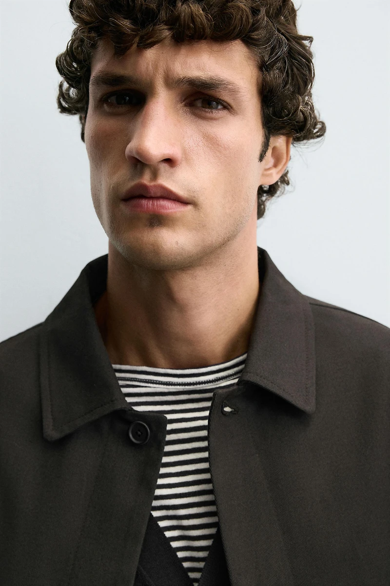 RELAXED FIT TWILL OVERSHIRT