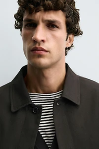 RELAXED FIT TWILL OVERSHIRT