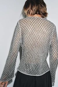 BEADED CROCHET TOP