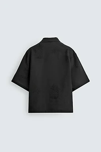 EMBROIDERED EYELET SHIRT