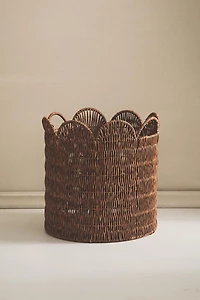RECYCLED PLASTIC WAVY ROUND BASKET