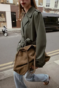 WATER REPELLENT WINDPROOF DOUBLE-BREASTED TRENCH COAT
