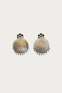 MARISA BERENSON X ZARA JEWEL SHELL EARRINGS