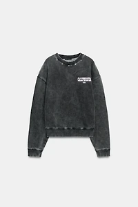 WASHED TEXT SWEATSHIRT