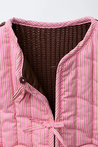 STRIPED COMBINATION VEST