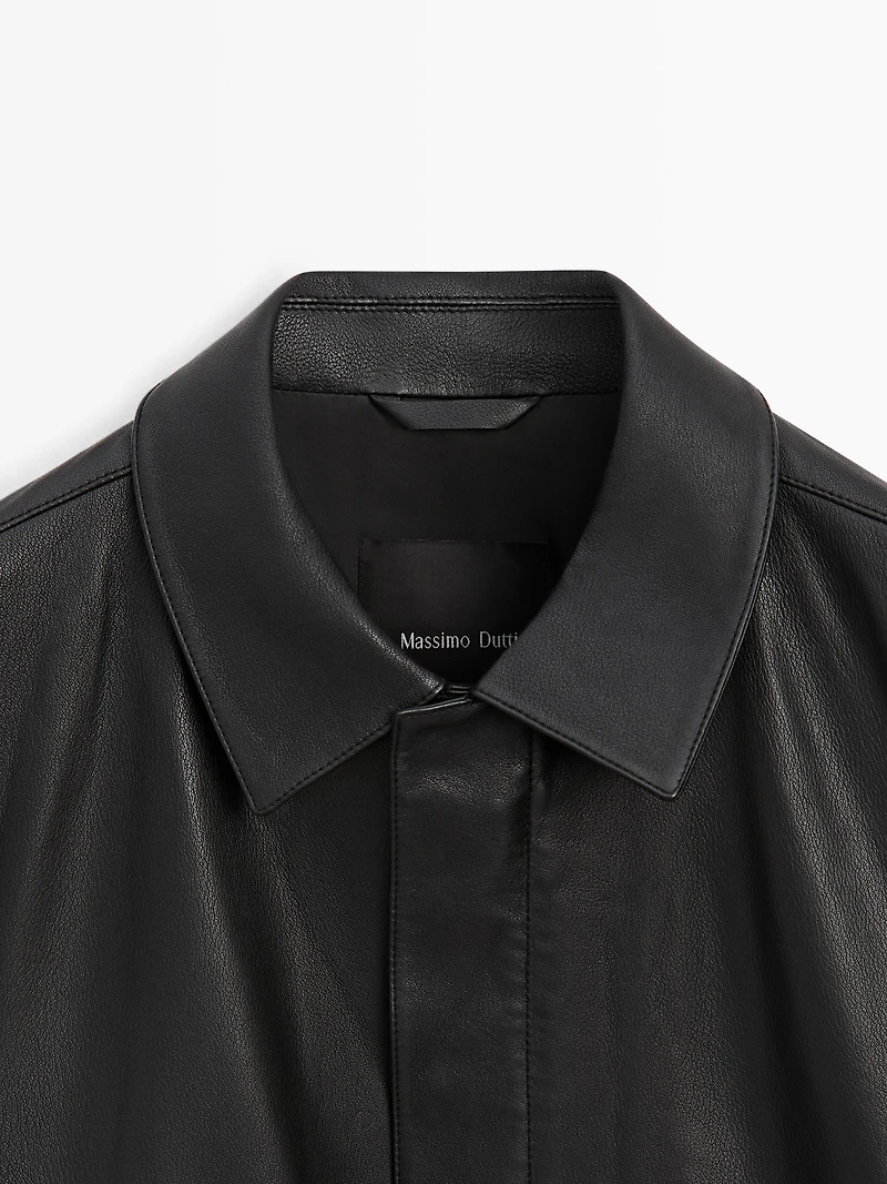 Nappa leather jacket with pockets