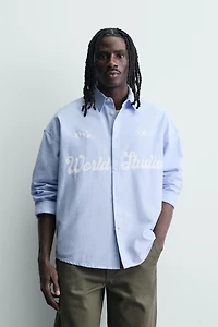 CHEMISE OXFORD COUPE BOXY IMPRIMÉE