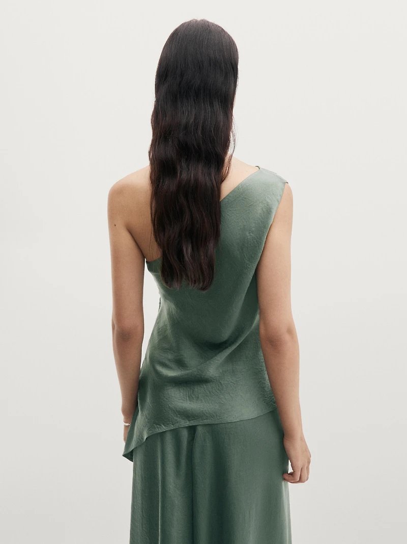 Top asymétrique drapé